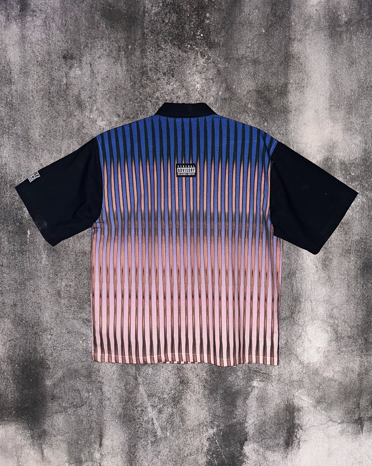 Between the Lines Digital Printed Blue Shirt Back