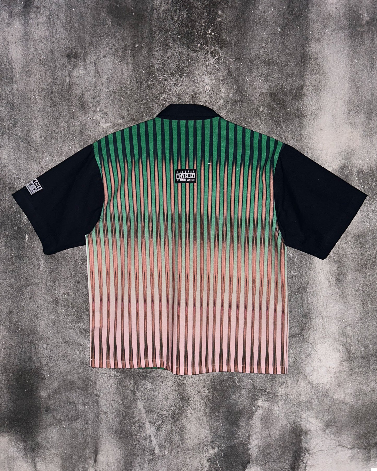 Between the Lines Digital Printed Green Shirt Back