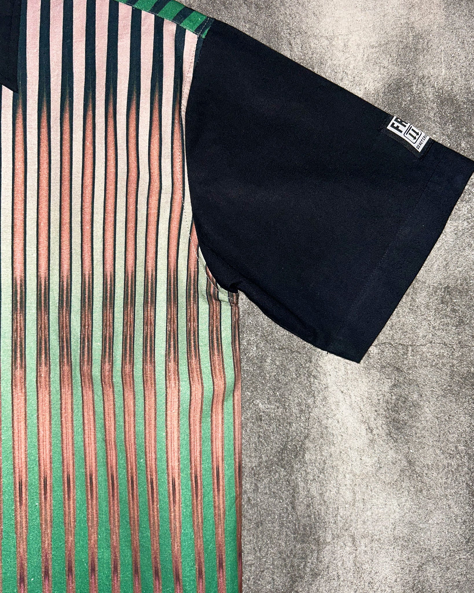Between the Lines Digital Printed Green Shirt Sleeve