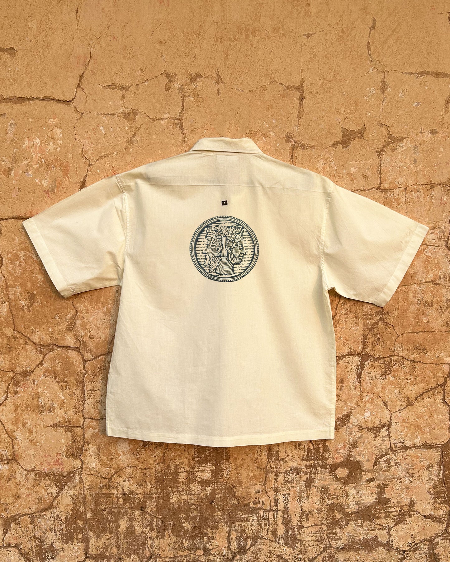 In Two Minds Shirt with Block Printed Motif Back
