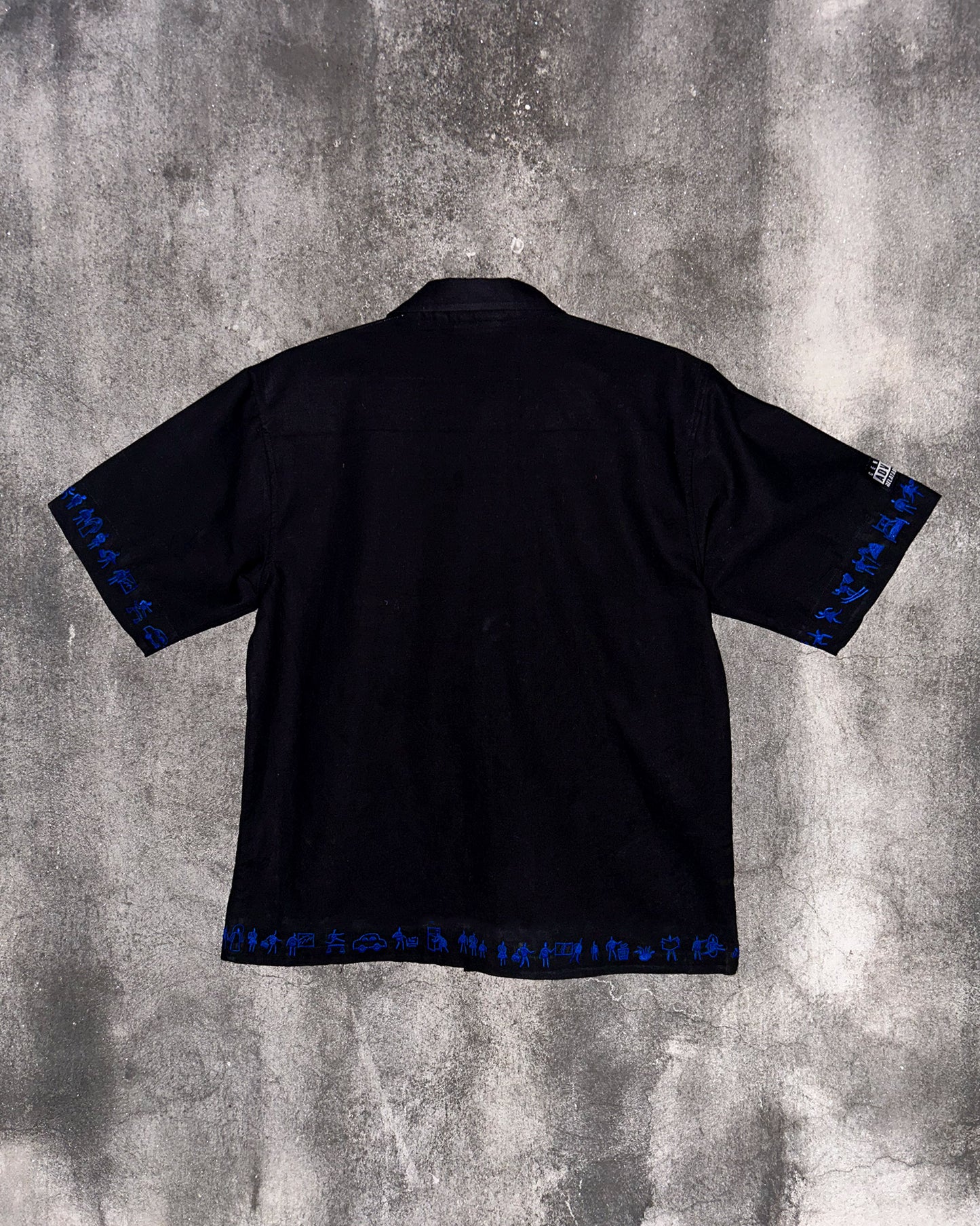 Alone Together Shirt Back with Blue Embroidery