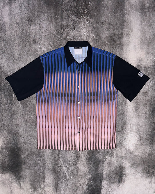 Between the Lines Digital Printed Blue Shirt