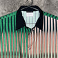 Between the Lines Digital Printed Green Shirt Collar