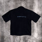 Majority Act Black Shirt with Embroidered Text Back