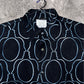 Real Illusion Black Shirt with Embroidered Surface Collar